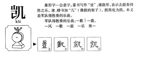 凱 名字 意思|凯字取名寓意